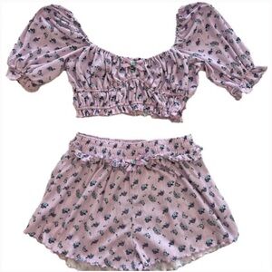 For Love & Lemons x Victoria’s Secret — Matching Lavender Pajama Set